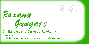 roxana gangetz business card
